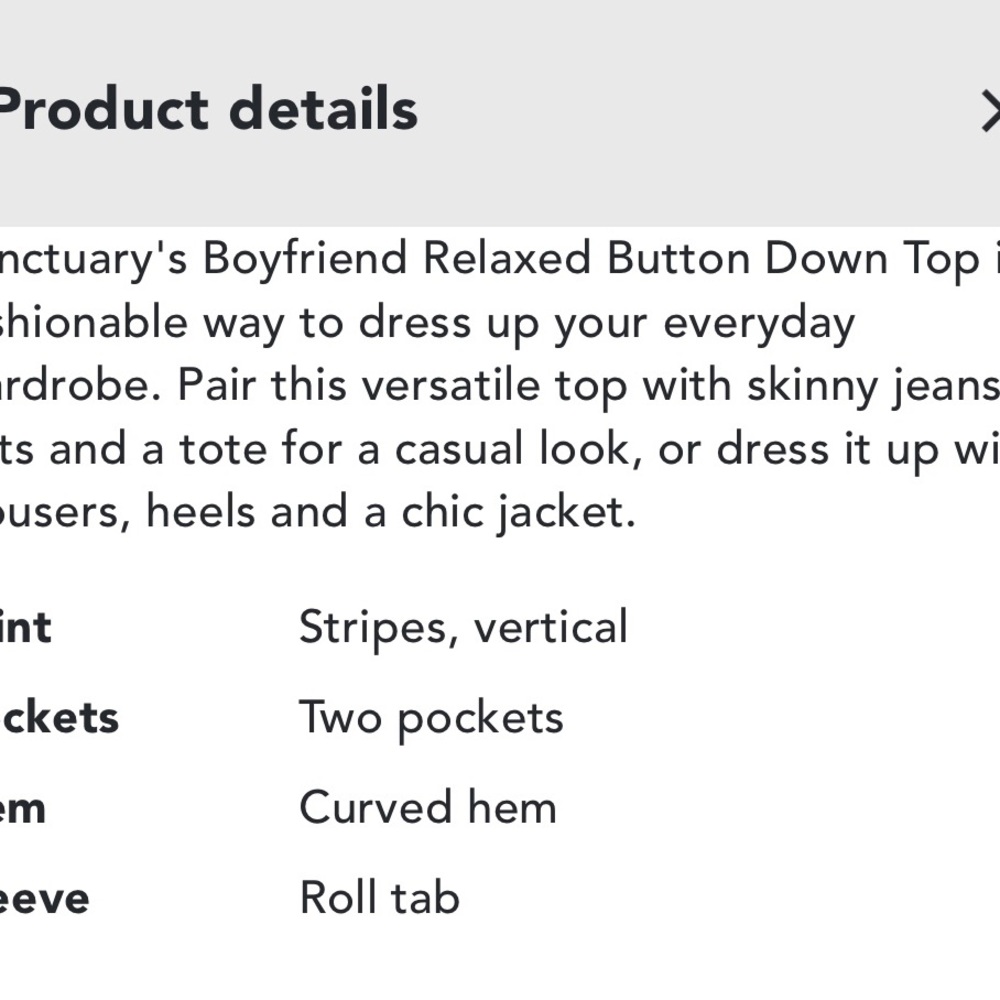 💕*NWT*SANCTUARY BOYFRIEND RELAXED BLUE STRIPED L/S BUTTON DOWN! 🎊 - Picture 15 of 15
